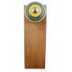 2 Pieces Turquoise And Yellow Striped Ceramic Floral Door Stoppers